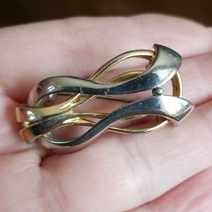 Silver & Gold tone Vintage pin